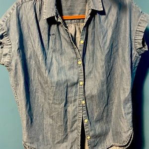 Denim Polo T-shirt Madewell